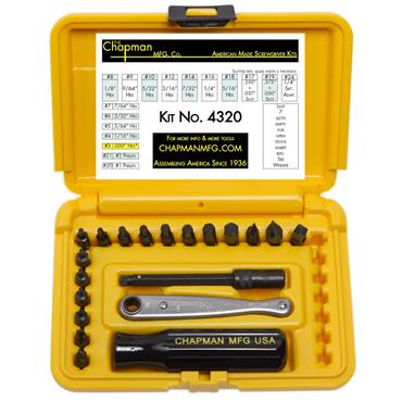 Chapman 4320 Standard Open Slots Screwdriver Set