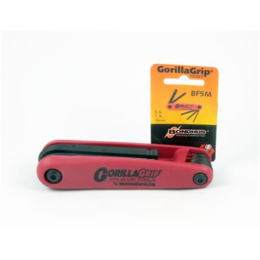 Bondhus Gorilla Grip Foldup Metric Hex Key Set 2-8mm 12587