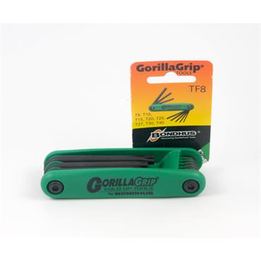 Bondhus 12634 8 Piece Gorilla Grip Fold Up Torx Set
