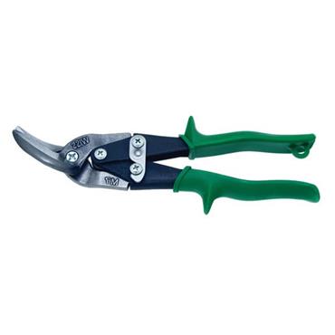 Wiss M7R 234.95mm Metalmaster Offset Snips, Cuts Straight to Right, Green Grips