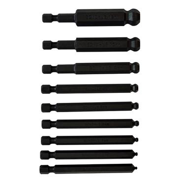 Bondhus BHX9m 9 Piece Metric Balldriver Power Bit Set