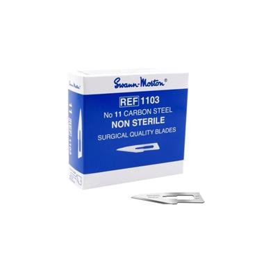Swann Morton 1103 No.11 Non Sterile Scalpel Blades, Pack of 100