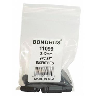 Bondhus BIX9m 9 Piece Metric Balldriver Insert Bit Set