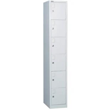 CITEC CL7528/6 6 Door Locker Pearl Grey, 1900 x 300 x 450mm