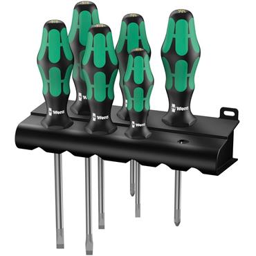 Wera 05105656001 6 Piece Kraftform Plus Slotted/Pozidriv Screwdriver Set