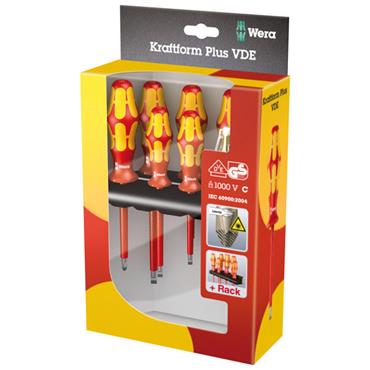 Wera 05006148001 7 Piece Slotted and Pozidrive Screwdriver Set
