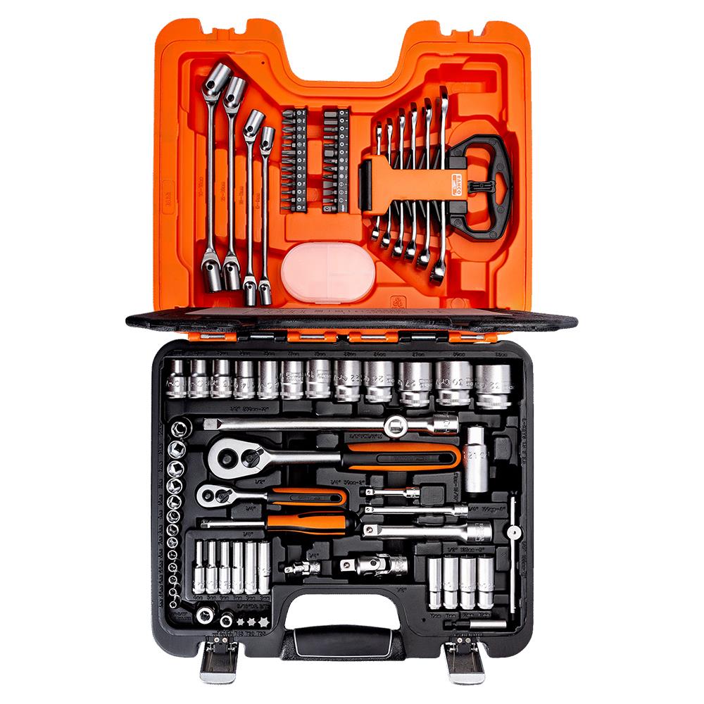 Bahco S910 92 Piece Metric 1/2" and 1/4" Drive Socket Set available