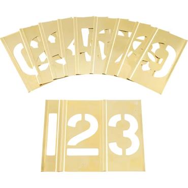 PRYOR 37.5mm/ 1-1/2" Set of 0-9 Numbers Interlocking Stencils 0511-1.1/2