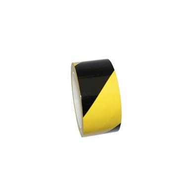 ULTRATAPE 1165 Black/Yellow Striped Overlaminated Floor Marking Cleanroom Tape 50mm x 22m
