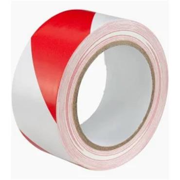 ULTRATAPE 1165 Red/White Striped Overlaminated Floor Marking Cleanroom Tape 50mm x 22m