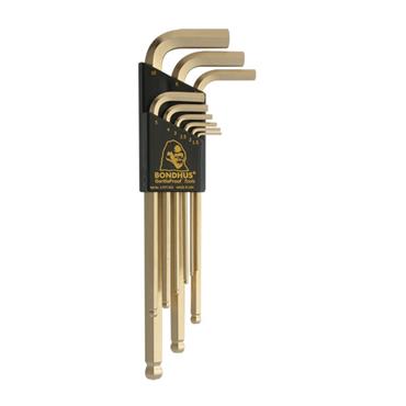 Bondhus BLX9MG 9 Piece GoldGuard Ballpoint L-Wrench Metric Hex Key Set