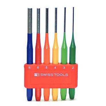 PB Swiss Tools PB 755 RB 6 Piece Parallel Pin Punch Set