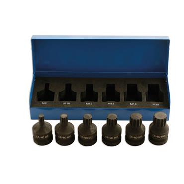 Laser LA4939 6 Piece 1/2"D Spline Bit Set