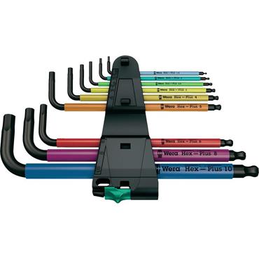 Wera 05073593001 9 Piece SB Hex-Plus Multicolour Metric L-Key Set