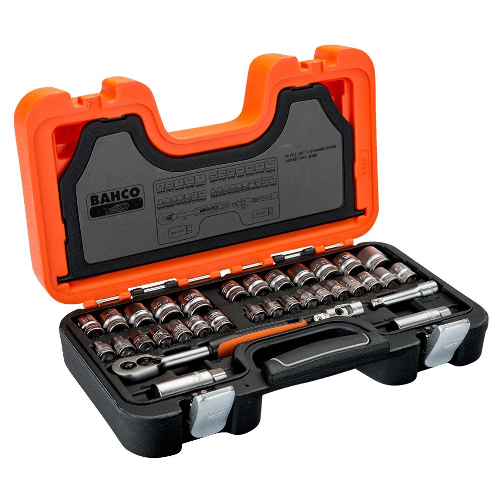 Bahco S380 38 Piece Metric 3/8" Drive Socket Set available online Caulfield Industrial