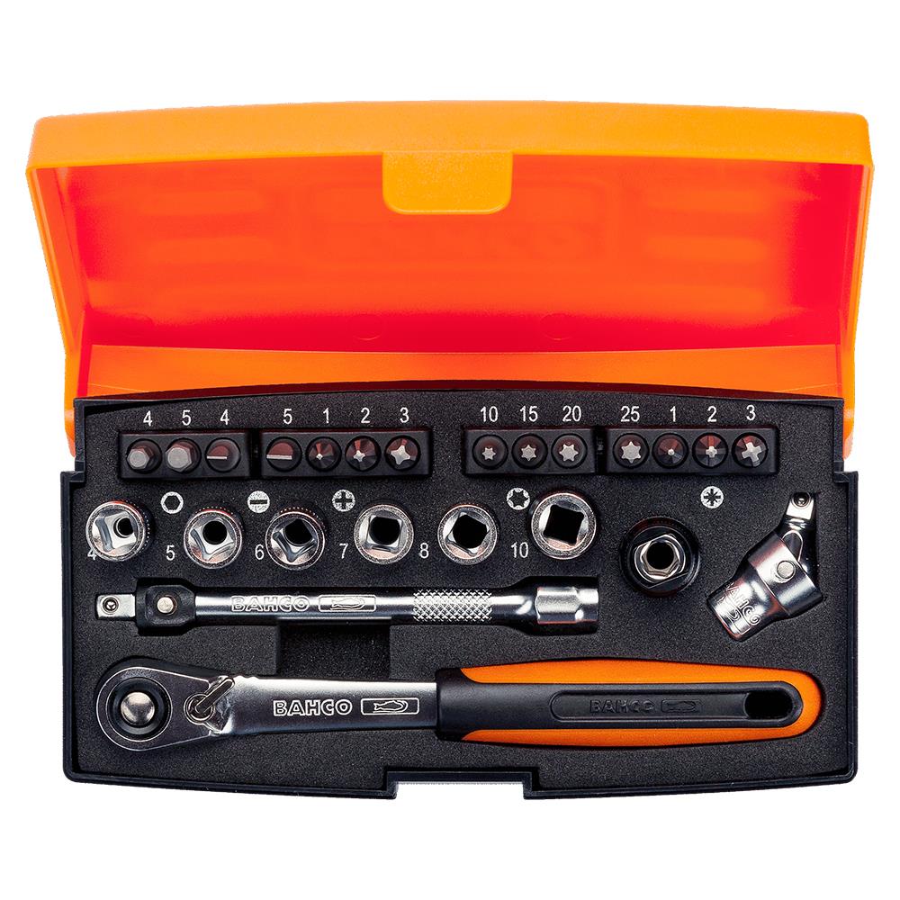 Bahco SL24 24 Piece Metric 1/4" Drive Socket Set available online Caulfield Industrial