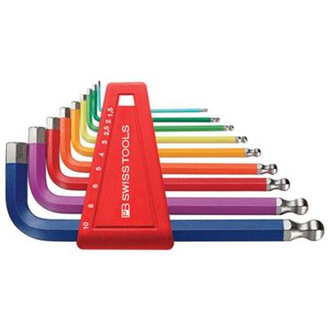 PB Swiss Tools PB 212.H-10 RB Rainbow Ballpoint Metric Hex Key Set
