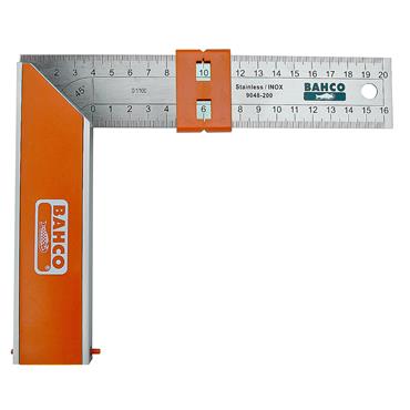 Bahco 9048-200 200mm Aluminium Block and Steel Try Square