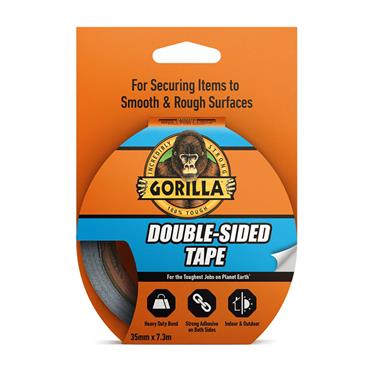 GORILLA GLUE GG118859 Double Sided Tape, 35mm x 7.3m