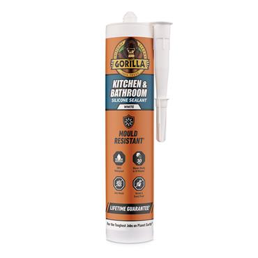 GORILLA GLUE GG121876 Kitchen & Bathroom Sealant, 295ml, White