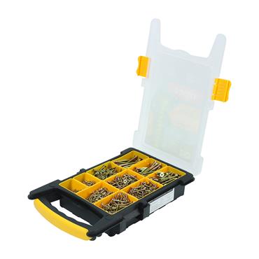 TIMCO TRAY1200 Solo Chipboard & Woodscrews, PZ, Double Countersunk,Yellow, 1200 Piece