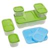 Rubbermaid 1806233 5 Piece Lunch Blox Entree Kit - Clear with Green Lid