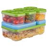 Rubbermaid 1806233 5 Piece Lunch Blox Entree Kit - Clear with Green Lid