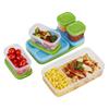 Rubbermaid 1806233 5 Piece Lunch Blox Entree Kit - Clear with Green Lid