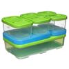 Rubbermaid 1806233 5 Piece Lunch Blox Entree Kit - Clear with Green Lid