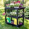 Luxor EC111-B 3-Shelf Black Tub Utility Cart