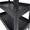 Luxor EC111-B 3-Shelf Black Tub Utility Cart