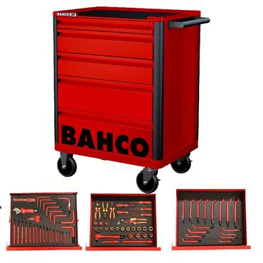 BAHCO 1472K5RFFEV Electric Vehicle EV Trolley Kit, 75 Piece