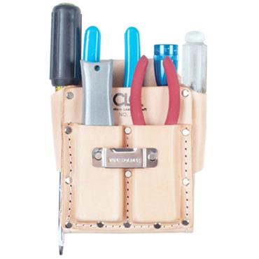 CUSTOM LEATHERCRAFT 700 Leather 5 Pocket Heavy Duty Tool Pouch CL700-0-CUS
