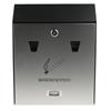 RUBBERMAID FGR1012EBK Galvanised Steel Wall Outdoor Ashtray, Grey/Black, 85x 390 x 270mm