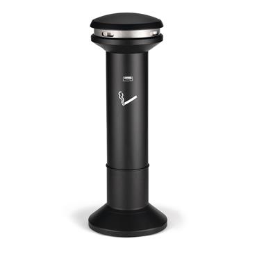 RUBBERMAID FG9W3400BLA Stainless Steel Base Cigarette Bin, Black, 485x 1.02 x 480mm