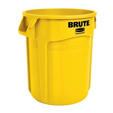 RUBBERMAID FG262000YEL  Polyethylene Waste Bin, Yellow, 75 Litres