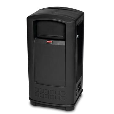 RUBBERMAID FG396400BLA Swing Plastic Waste Bin, Black, 189 Litres