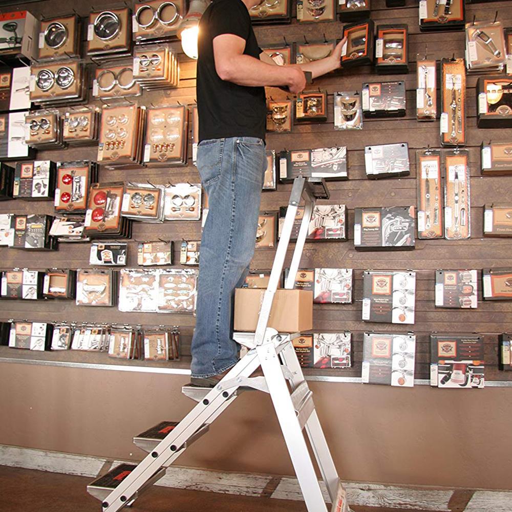 Project 10410b Little Giant 10410B 4 Step Safety Ladder with Bar and Tray available ...