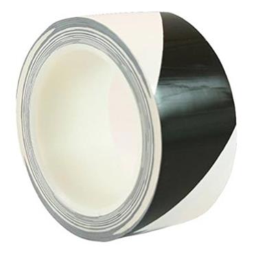 ULTRATAPE 1165 Black/White Striped Overlaminated Floor Marking Cleanroom Tape 50mm x 22m