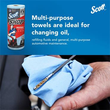 Scott 75130 Original Shop Towel, 9.4"x11" , 55 Sheets per pack