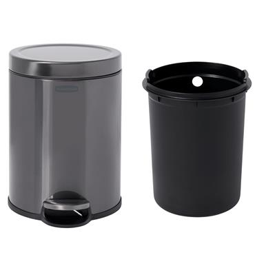 RUBBERMAID 2179250 6L Stainless Steel Round Step-On Wastebasket