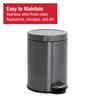RUBBERMAID 2179250 6L Stainless Steel Round Step-On Wastebasket