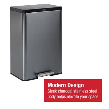 RUBBERMAID 2112520 45L Stainless Steel Step-On Bin