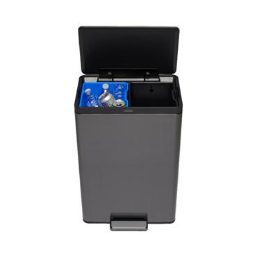 RUBBERMAID 2145987 39L Dual Stream Step-On Stainless Steel Waste Bin