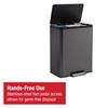 RUBBERMAID 2145985 60L Dual Stream Step-On Stainless Steel Waste Bin