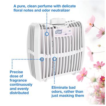TORK 257011 A3 Constant Air Freshener Refill, Blossom, 32ml, Pack of 6