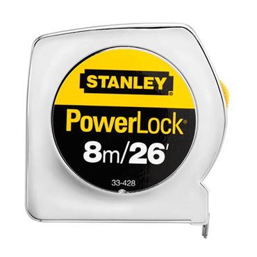 STANLEY 33-428 Micro Powerlock Metric/Imperial Measuring Tape, 8M
