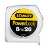 STANLEY 33-428 Micro Powerlock Metric/Imperial Measuring Tape, 8M