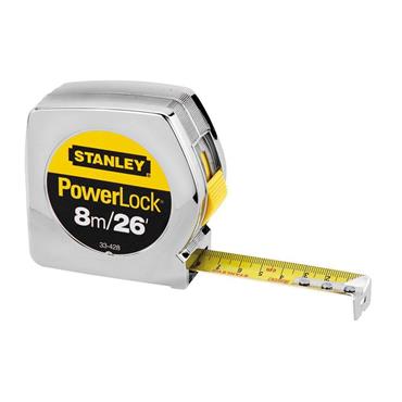 STANLEY 33-428 Micro Powerlock Metric/Imperial Measuring Tape, 8M