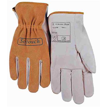 WELDAS 10-2336-M Leather Safety Gloves, Medium